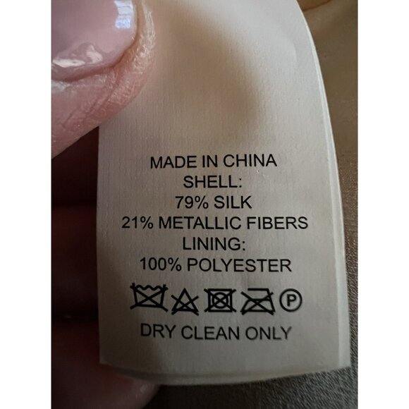 KATE SPADE leopard animal print metallic ruffle sleeveless blouse peplum tie L - Picture 5 of 8